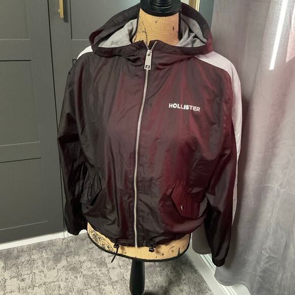 Hollister Co. Other - Hollister size,‎ large, black, and white windbreaker jacket